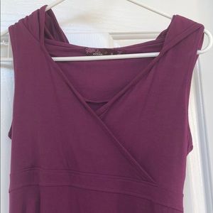 prAna brand fuchsia dress with a hoodie